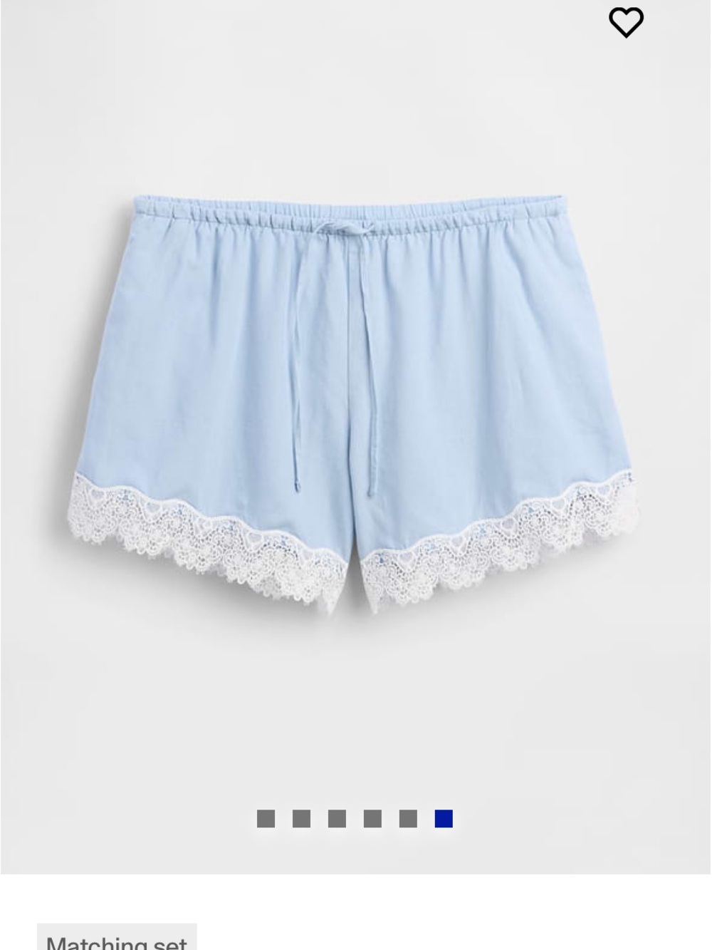 GAP 4” Midrise linen blend lace trimmed shorts